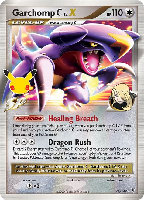 garchomp c lv x 2009|cynthia Garchomp card.